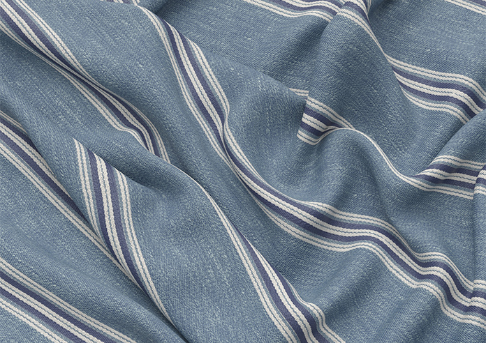 Bellagio Stripe, Mineral Blue - Roman Blind - Image 4